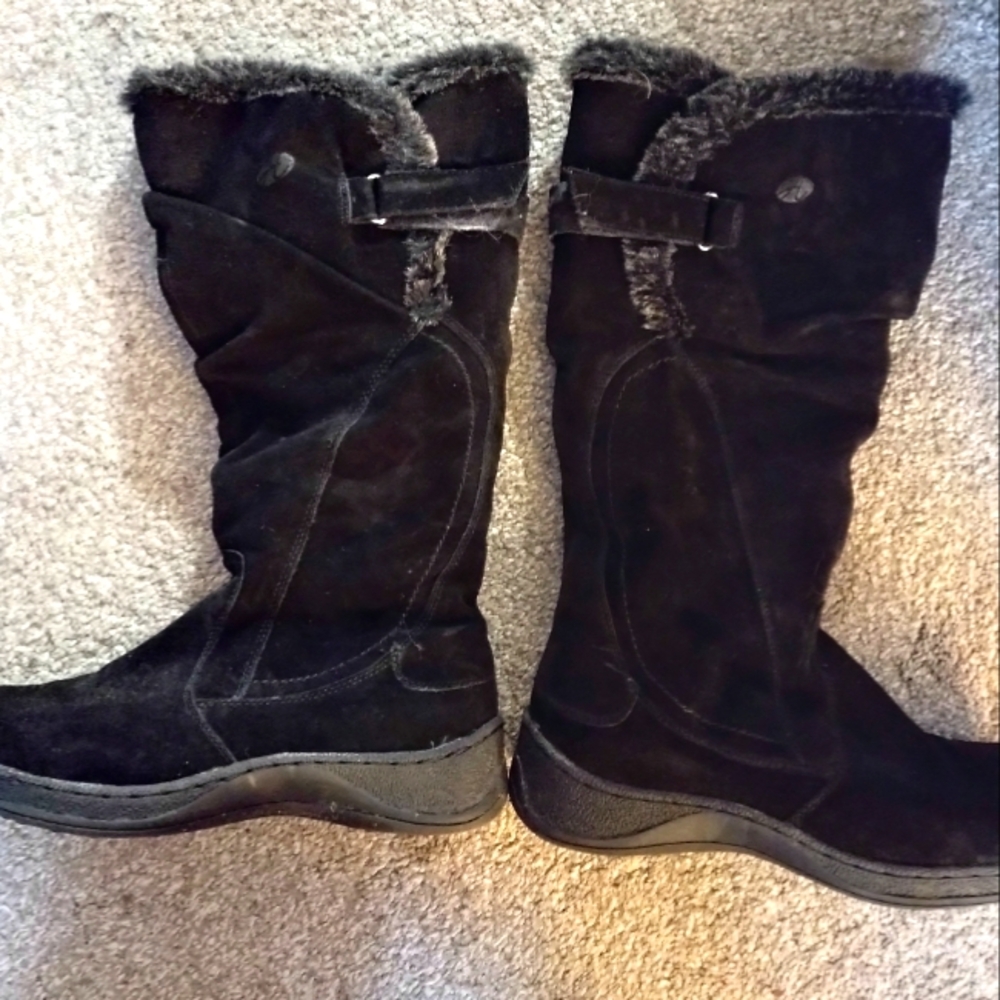 Calf high winter boots fur lining